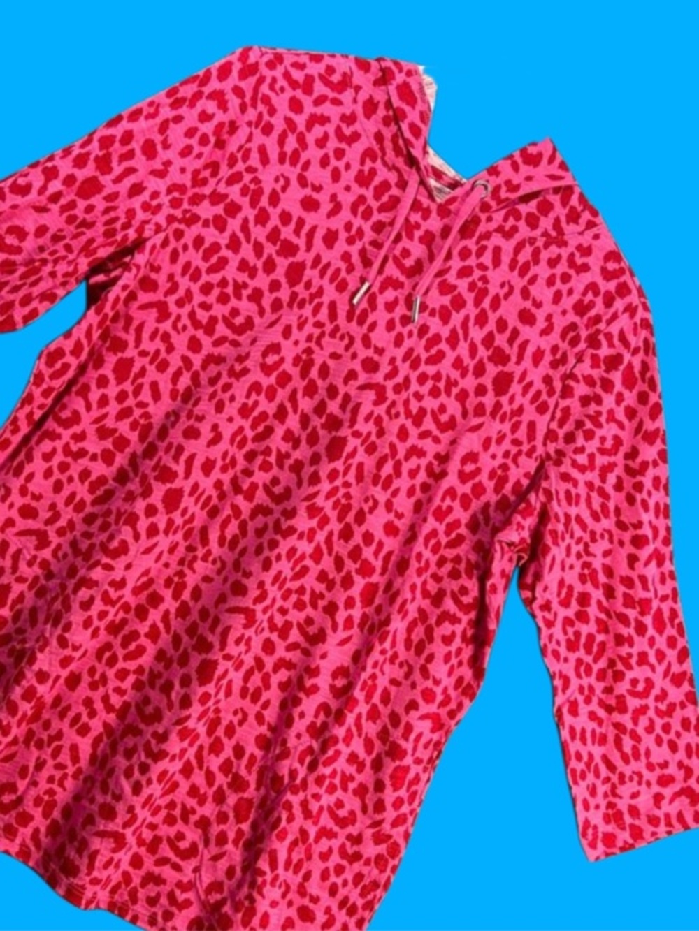 Vibrant Pink Leopard ❤️Three Quarter Sleeve Top! Belle by Kim Gravel